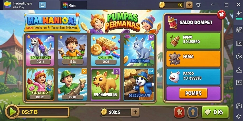 Tampilan awal permainan yang menarik.
