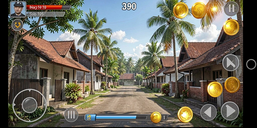 Menampilkan antarmuka utama game QQSTAR yang menarik.