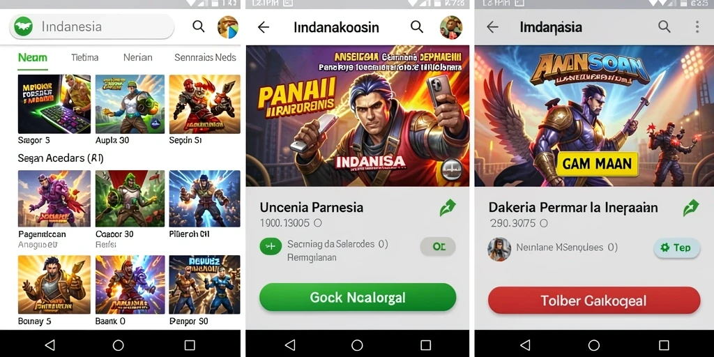 Tampilan antarmuka yang menarik dan penuh warna.