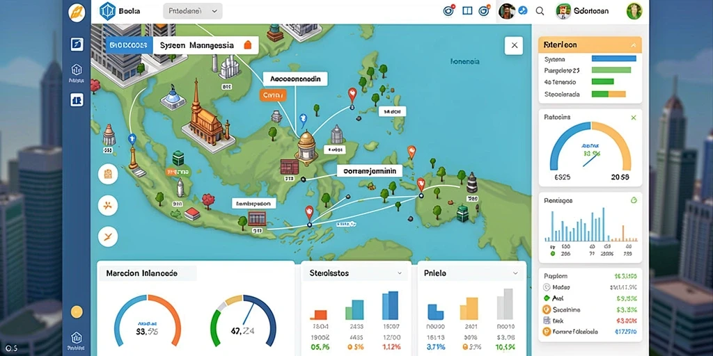 Tampilan mesin slot yang berwarna-warni dan menarik.